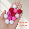 Nuevas Cuentas Redondas de Caramelo Duro Coloridas con Diseño Degradado, Adecuadas para Enhebrar Cuentas con Agujero Recto, Cadena de Teléfono DIY, Llavero, Accesorios de Cadena para Bolsos