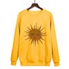 Comercio Exterior Sol Nuevo Suéter Estampado de Otoño e Invierno para Mujer Suéter de Cuello Redondo Europeo y Americano