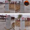 Escultura em pedra publicidade legal suprimentos livros selo escultura de jardim relógio de sol figura granito natural mármore gravação