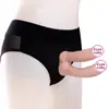 Dildo de Silicona Vestible Pantalones de Cuero Dildo Manual de Carne Blanda Simulación Dispositivo de Masturbación Lesbiana Juguete Sexual