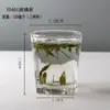 Copo Alto de Vidro Transparente Espesso com Quatro Cantos Resistente ao Calor Para Infusão de Chá Copo de Leite Doméstico Copo Baixo de Cerveja para Hotel