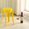 Taburete de Plástico Estilo Nórdico Simple para el Hogar, Taburete Redondo Apilable Engrosado, pp Banco Alto Silla Económica, Taburete de Plástico Cocido