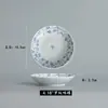 Conjunto de Tigela e Prato de Porcelana Azul e Branca com Flores Azuis Cerâmica Doméstica para Mesa Tigelas e Pratos de Arroz Japoneses Conjunto de Presente para Casa Nova