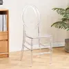 Silla de Bambú Silla de Invitados de Hotel Silla con Respaldo para Ocio Silla Acrílica Transparente para Bodas Silla de Cristal para Banquetes Silla de Comedor Comercial