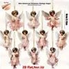 Producto Nuevo Transfronterizo Juego de 12 Piezas Victoria Ángel Decoración de Madera Decoración Tradicional para Ventana de Hogar Navideño