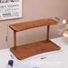 Mesa de Madeira Maciça Prateleira de Armazenamento Multicamadas Armazenamento de Mesa de Escritório Área de Arte Exibição e Organização de Cosméticos Pequenos Enfeites Suporte para Flores