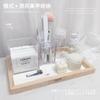 Caja de almacenamiento para herramientas de manicura estilo ruso simple organizador de escritorio portalápices pluma de fototerapia tira de lijado tijeras para cutícula manicura profesional