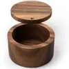 Caja de Madera para Condimentos al por Mayor Caja de Sal Tapa Frasco de Condimentos Caja de Madera para Condimentos Frasco de Sal Hidratante Caja de Madera para Almacenamiento