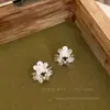 Brincos de Flor de Zircônia Texturizados para Mulheres, Brincos de Design Único de Alta Qualidade, Novidade 2026 Primavera e Verão Joias de Orelha Elegantes