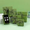 Caja de joyería de collar estilo ins anillo verde Gucci aretes caja de joyería al por mayor regalo de mano caja de embalaje para accesorios del cabello