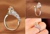 Anillo de 12 signos del zodiaco con incrustaciones de diamantes de venta caliente con abertura para el dedo índice chapado en platino animal anillo de 12 signos del zodiaco joyería de moda generación cabello
