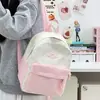 Mochila Escolar para Estudiante Femenina 2025 Nueva Ligera Coreana Mochila Gran Capacidad Escuela Secundaria Versátil Casual Mochila de Estrellas