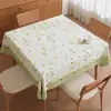 Toalha de mesa quadrada é à prova de óleo, à prova d'água e resistente ao calor, com um toque de alta qualidade, toalha de mesa quadrada estilo ins para uso doméstico, jogo americano de mesa de jantar pastoral nórdico
