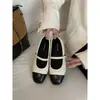 Moda Estilo Francês Sapatos Mary Jane de Tira Única Inspirados em Chanel para Mulheres, Solado Macio, Primavera 2026, Adequados para Combinar com Vestidos, Sapatos Baixos