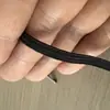 Elástico com fivela de metal e ferro, corda elástica com fivela de arame em ambas as extremidades, elástico para máscara, corda para encadernação de fichário, fivela de metal