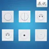 Enchufe de pared francés africano TV teléfono 86 comercio exterior para pared oscura plástico hecho a medida placa de hierro