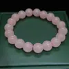 Pulsera de Cuentas de Raíz de Loto de Jade Afgano Natural Color Rosa Redondas Estilo Vintage Joyería de Jade Transmisión en Vivo Suministro Mayorista