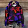 Moletom com Capuz Estampado Floral e de Plantas para Mulheres, Popular no Teum e na Amazon na Europa e América