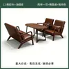 Sillón individual estilo retro, juego para balcón con dos sillas y una mesa, combinación de mesa y silla para zona de asientos de cafetería y tienda de té de burbujas