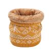 Suéter de Lana Tejida de Invierno Bufanda con Bufanda Gruesa de Terciopelo Niñas Copo de Nieve Blanco Set de Cuello de Doble Capa Bufanda Cálida
