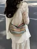 Bolsos de Moda para Mujer, Bolsos de Paja de Mano, Bolsos de Hombro Versátiles, Bolsos Cruzados, Bolsos Tejidos para el Brazo de Diseño de Nicho para el Verano