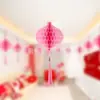 Lâmpada de Papel Bola de Favo de Mel Gota d'Água Dia de Ano Novo Vitrine de Shopping Center Arranjo de Atmosfera de Decoração de Ano Novo Leque Dobrável Franja Arranjo de Casamento