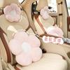 Cuatro Estaciones universal reposacabezas de coche felpa suave y cómodo almohada de cuello para coche almohada linda flor soporte lumbar para coche