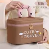 Bolsa de Cosméticos de Aspecto Elegante y Linda, Portátil para Viajes de Negocios, Neceser de Viaje, Bolsa de Cosméticos Multicapa con Compartimentos, Bolsa de Cosméticos