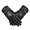 Luvas de Couro de Inverno Masculinas, Quentes e à Prova de Frio, Forradas com Lã e Espessadas, Adequadas para Ciclismo, Luvas de Motocicleta para Estudantes Mulheres, À Prova de Vento e Impermeáveis
