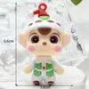 Llavero Colgante Navideño Muñeco Estéreo de Papá Noel Colgante Exquisito para Bolso Llavero de Coche Pequeño Regalo