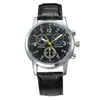 2026 Reloj de Cuarzo de Moda para Hombre y Mujer Estudiante Ginebra Tres Ojos Seis Manos Reloj de Cuarzo para Hombre Venta al por Mayor