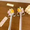 Guofeng Borla Fresco y Estilo Antiguo Nuevo Hanfu Lolita Adorno para la Cabeza Flor de Mariposa Flor de Seda Pinza para el Cabello Accesorios para el Cabello