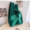 Ins Internet celebridade bolsa feminina malha lã balde saco japonês e coreano estilo all-match bolsa casual bolsa tote lancheira saco