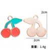 Colgantes de Frutas de Aleación Esmaltada Estilo Mixto Accesorios para Joyería DIY Accesorios para Pulseras Pendientes Amuletos de Cereza Fresa Piña