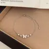 Coleção de pulseiras: borboleta, coração, trevo de quatro folhas, corrente fina simples, versátil para o dia a dia, estilo nicho de alta qualidade, acessórios de menina