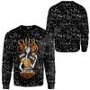 Comércio Exterior Transfronteiriço Quente Masculino Casual Top Personalizado Impressão Digital 3D de Tatuagem Suéter de Gola Redonda Manga Longa Personalizado