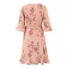 Vestido Longo de Peça Única Wrap-Around Sexy com Decote V de Cintura Alta Estilo Francês Retrô para Pausa para Chá Novo Inverno 2025