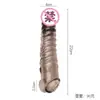 Condón Linglong Nervado Extendido para Hombres, Agrandamiento y Engrosamiento del Pene, Condón Diente de Lobo, Banda de Retención de Semen, Manga de Pene Portátil de Larga Duración