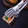Utensilios de cocina, pinzas multifuncionales de acero inoxidable para alimentos, pinzas para hornear pan, pinzas para bistec de buffet, pinzas para alimentos de tres líneas