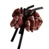 Pinza para el pelo de cinta de lazo a cuadros vintage para mujer, Pinza banana para coleta alta, Pinza de pinza de nuevo estilo Otoño e Invierno