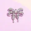 Acessórios de Pingente Vazado de Liga de Moda Estilo Chanel com Laço e Strass Mais Vendidos Pingentes para Joias DIY Acessórios para Roupas