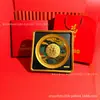 Disco Cuadrado de Oro Puro con la Palabra "Fortuna" como Pieza Decorativa, Manualidades Caseras Estilo Chino, Adornos Decorativos, Regalos Empresariales, Personalizado al por Mayor