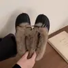 Zapatos de Peluche Retro con Lazo Oculto para Aumentar la Altura para Mujer, Nuevos de Otoño Invierno, Versátiles, Zapatos de Algodón tipo Birken, Botas de Nieve con Felpa