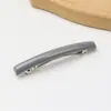 Pinza para el Cabello de Primavera Mate Simple y Elegante para Mujer, Pinza Cuadrada de Acero con Resorte de Color Sólido para Peinados Semirecogidos