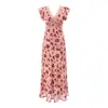 Vestido de encaje floral romántico con retazos de encaje, cuello en V, estilo francés estampado, nueva moda de resort de verano 2026ZA