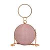 Bolso Redondo de Diseño de Nicho para Mujer Nuevo de Alta Gama Portátil con Cadena Cruzada Bolso Pequeño Bolso de Noche Mini Bolso Rojo