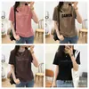 Camiseta de Manga Corta para Mujer de 220 g Anti-Pilling, Camiseta Casual para Mujer, Algodón 100% Venta al por Mayor de Fábrica, Holgada y Adelgazante