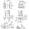 EE16 esqueleto de transformador de alta frecuencia pin de siete caracteres pie en L horizontal 4+0 pines HXL-EI16 distancia entre pies 3.8mm fuente de alimentación