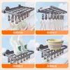 Estante Secador Plegable Multifuncional Sin Taladro con Ventosa para Balcón Montado en Pared Hogareño Pinzas Múltiples para Secar Ropa Interior Calcetines