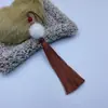 Recordando a Xiangfei Bola de Pelo de 12 cm Borla con Cuentas Colgante de Traje Antiguo Accesorios Hanfu Cheongsam Manualidades Accesorios de Vestimenta